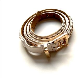 Anne Fontaine white & gold belt ✨
